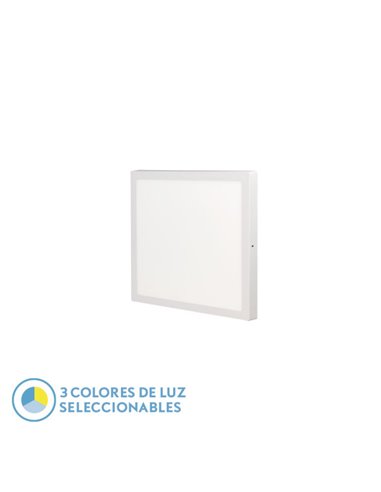 Panel Llano 36w 3000k-4000k-6500k 3,8x40x40 Cm Blanco 3600lm