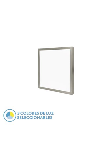 Panel Llano 36w 3000k-4000k-6500k 3,8x40x40 Cm Niquel 3600lm