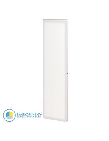 Panel Llano 72w 3000k-4000k-6500k 3,8x30x120 Cm Blanco 7200lm