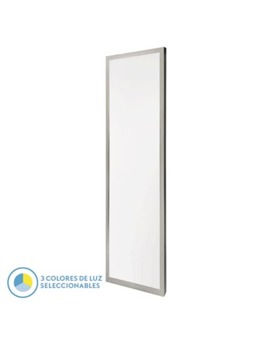 Panel Llano 72w 3000k-4000k-6500k 3,8x30x120 Cm Niquel 7200lm