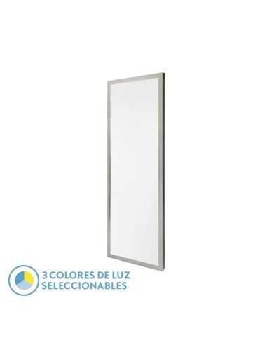 Panel Llano 72w 3000k-4000k-6500k 3,8x30x90 Cm Niquel 7200lm