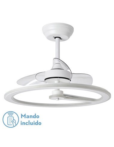 Ventilador 110w Dc Chom Blanco 3Asp.Transp. 46/66x62x62cm 6 Vel. 3 Colores C/remoto, Memoria Y Temporizador 9350lm