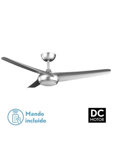 Ventilador de Teto Patras DC 24W Prata 3 Lâminas