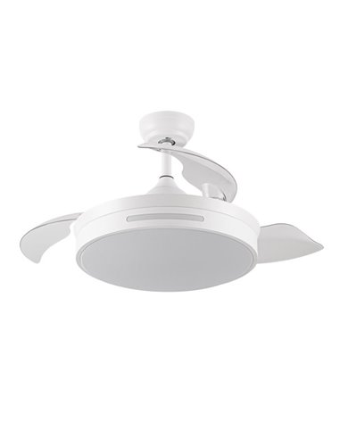 Ventilador DC 72W Micenas Branco 3 Lâminas Transparentes