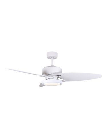 Ventilador Dc Cross 30w Blanco 3 Aspas Blanco/haya 6vel. 3 Colores 3250lm132d Remoto, Memoria Y Temporizador