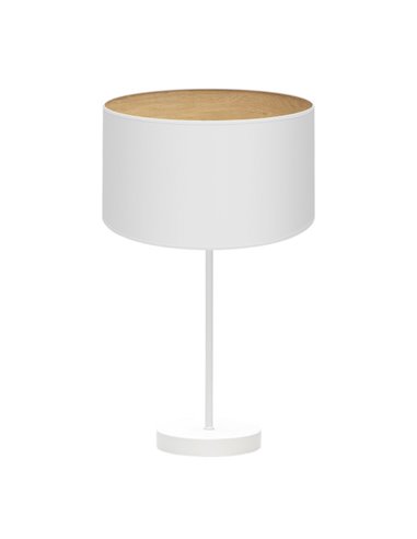 Candeeiro de mesa alto Tania 1xe27 branco/madeira luz branca 62x30x30 cm