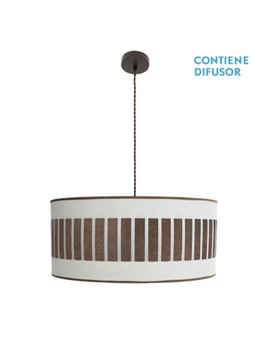 Colgante Ivanna 3xe27 Marron/blanco-oxido Regx60x60 Cm