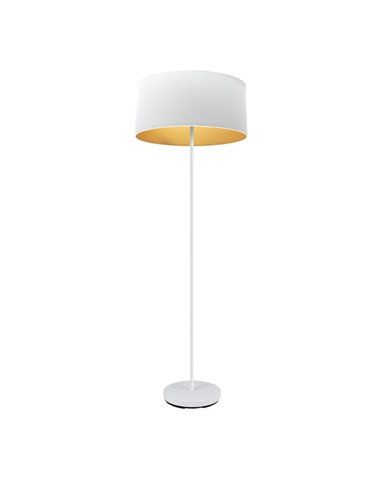 Pie Salon Anuska 1xe27 Blanco/blanco-oro 162x40x40 Cm