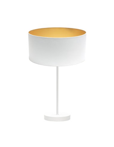 Sobremesa Alto Anuska 1xe27 Blanco/blanco-oro 62x30x30 Cm