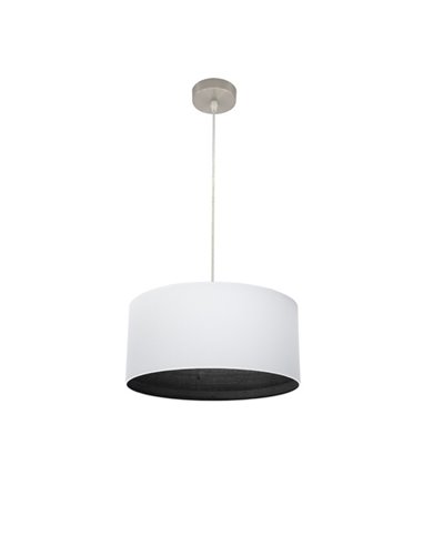 Colgante Tatiana 1xe27 Niquel/blanco-mad.Negra Regx40x40 Cm