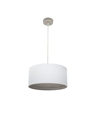 Colgante Tatiana 1xe27 Niquel/blanco-mad.Gris Regx40x40 Cm