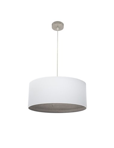 Colgante Tatiana 1xe27 Niquel/blanco-mad.Gris Regx50x50 Cm