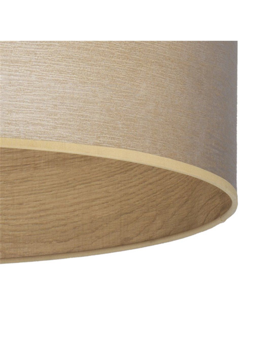 Lampada da Tavolo Alta Tania 1xe27 Nichel/Legno Grigio 62x30x30 Cm