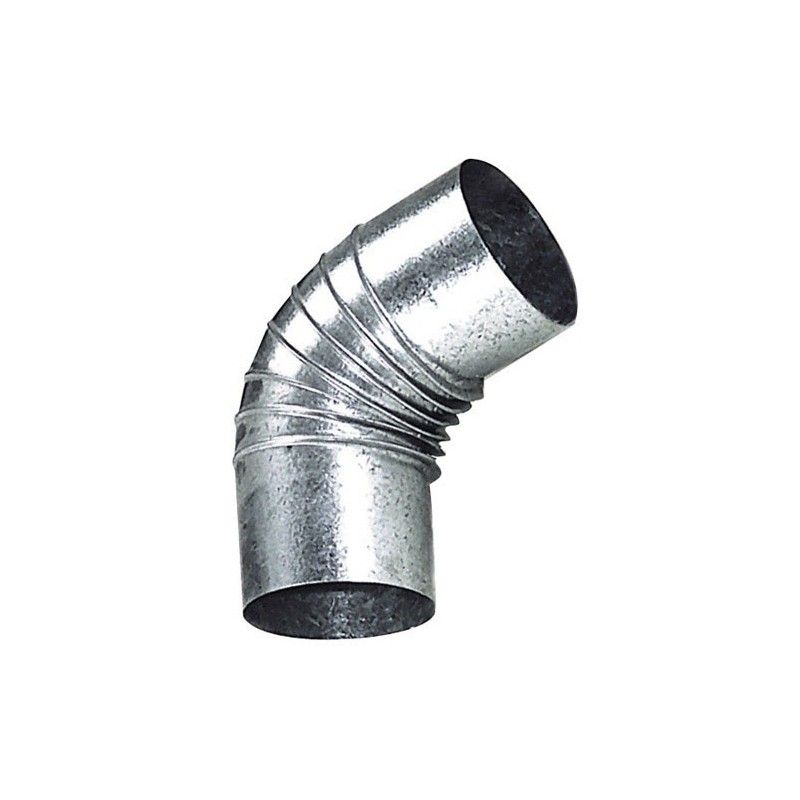 Cotovelo de Fogão Galvanizado 130 mm. 45°.