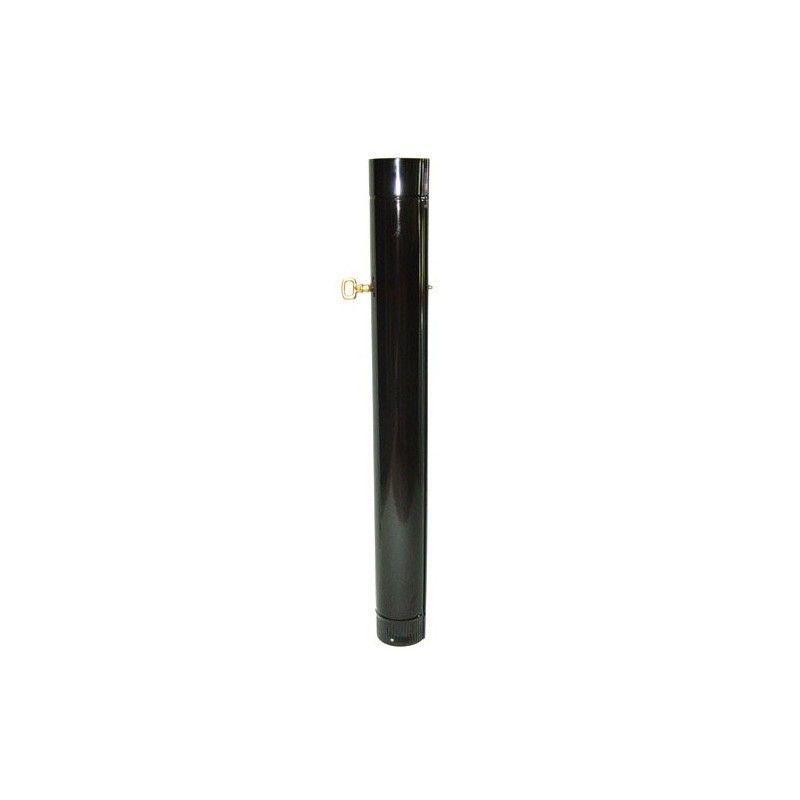 Tubo Estufa Negro Vitrificado de 100 mm. Con Llave de 1 m.