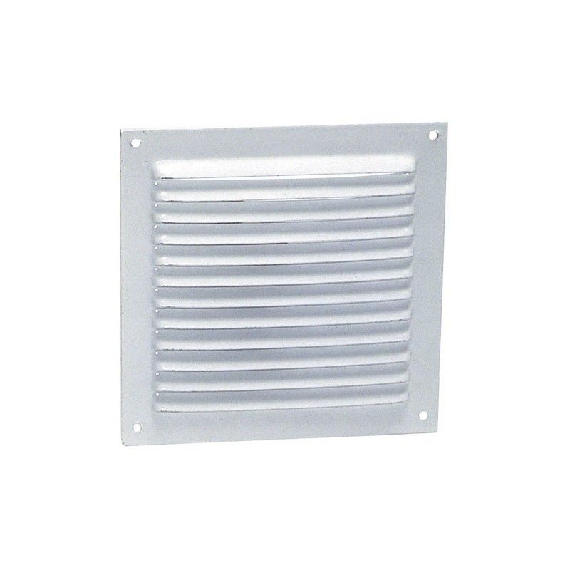 Grelha de ventilação aparafusada 15x15 cm. Lacado Branco