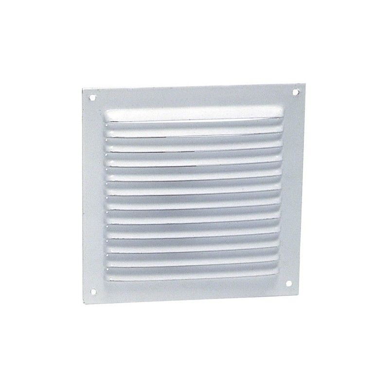 Grelha de ventilação aparafusada 20x20 cm. Lacado Branco