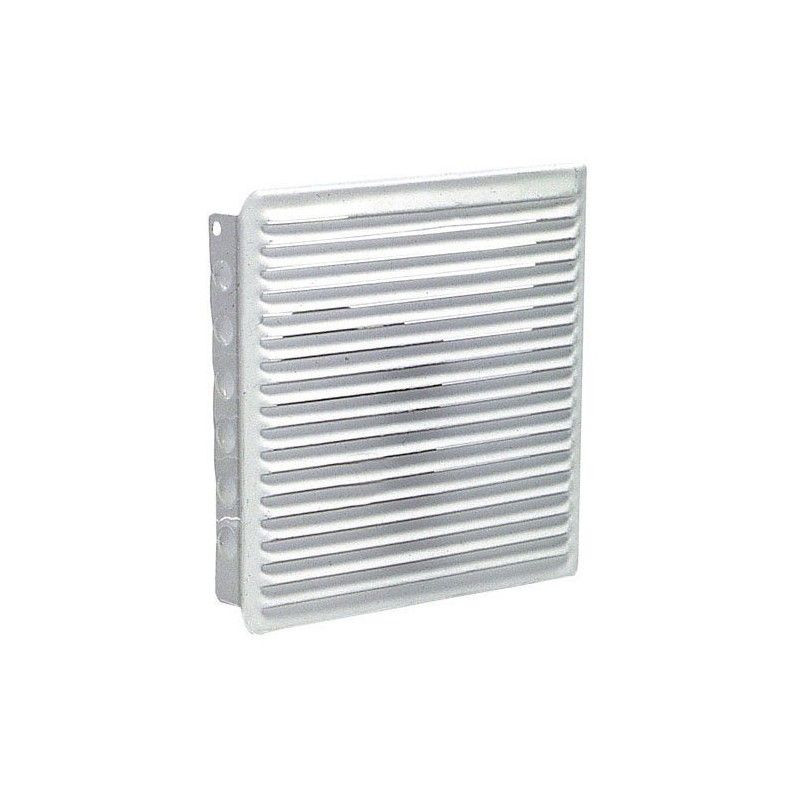 Grelha de ventilação embutida 17x17 cm. Lacado Branco