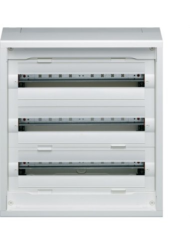 Caixa de distribuição de superfície “New Vega D” de 3 filas para 72 módulos 160A 230/400V IP30/IK07 600x550x193mm sem porta de f