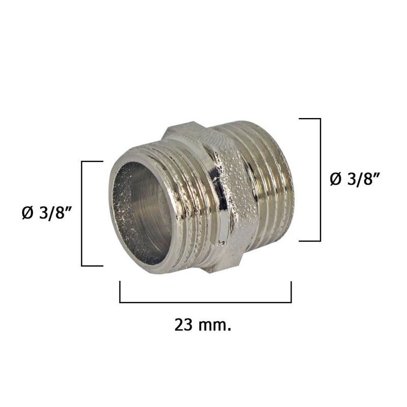 Machos Duplo Cromados 3/8"