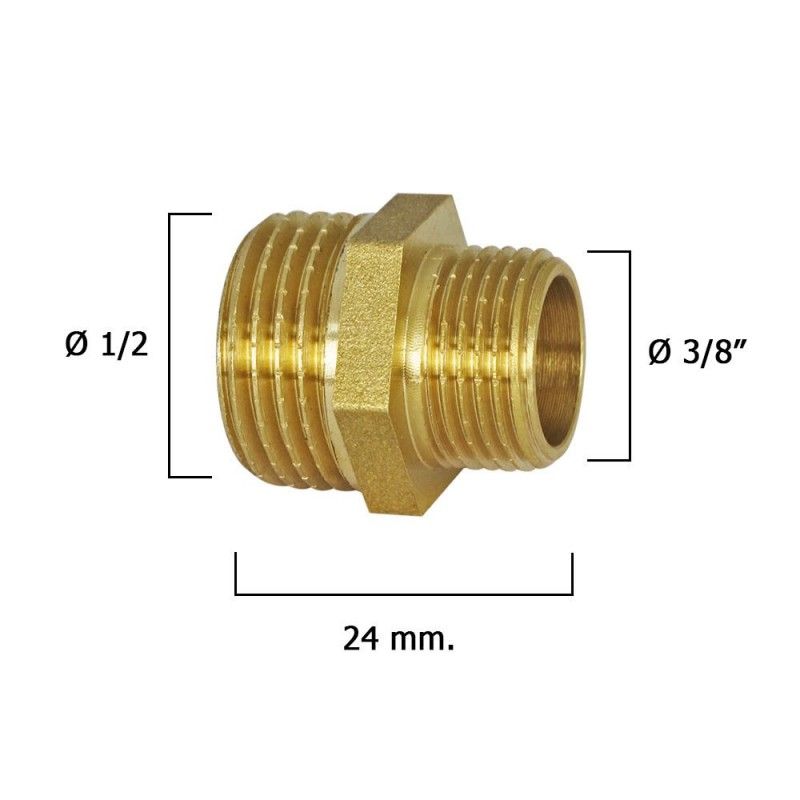 Torneiras Redutoras Polidas 3/8" A 1/2"