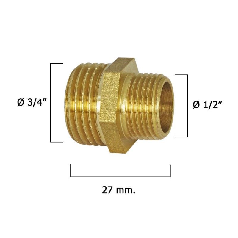 Torneiras Redutoras Polidas 3/4" A 1/2"