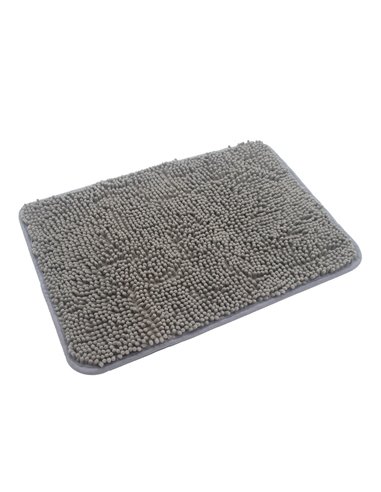 Alfombra de baño de microfibra Gris