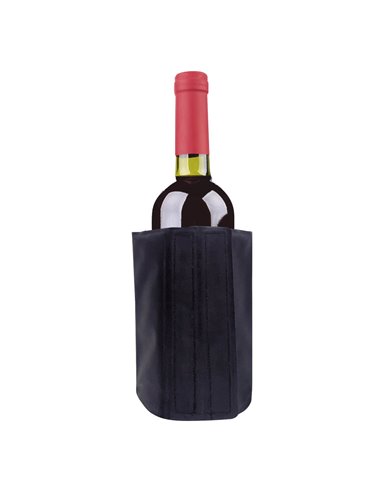 Enfriador de vino con velcro Negro