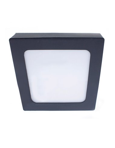 Plafón LED Gelys IP54 18W 4000K cuadrado antracita