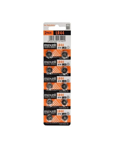 Lithium Button Battery LR44 (Blister 10 Batteries)