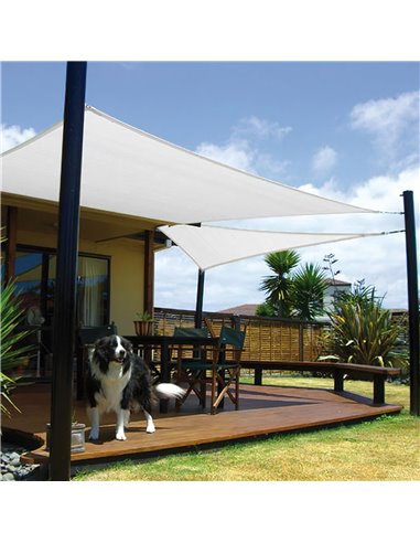 Toldo de vela quadrado para jardim 3,6x3,6 metros branco