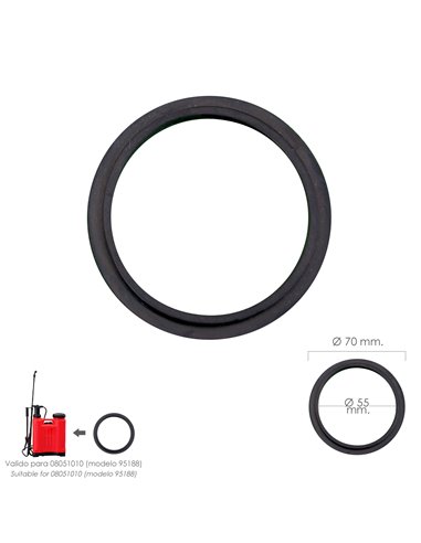 Rubber Gasket for Papillon Platico Sulfatadora 16 liters (Model 95188)