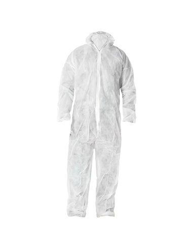  White Polypropylene Single-Use Coverall "L"