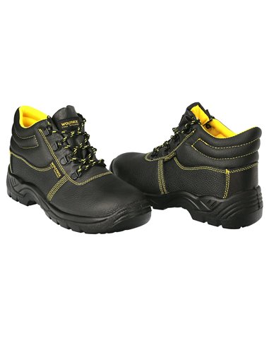  Safety Boots S3 Black Leather Wolfpack Nº 38 Workwear, Safety footwear, Work Boots. (Pair)