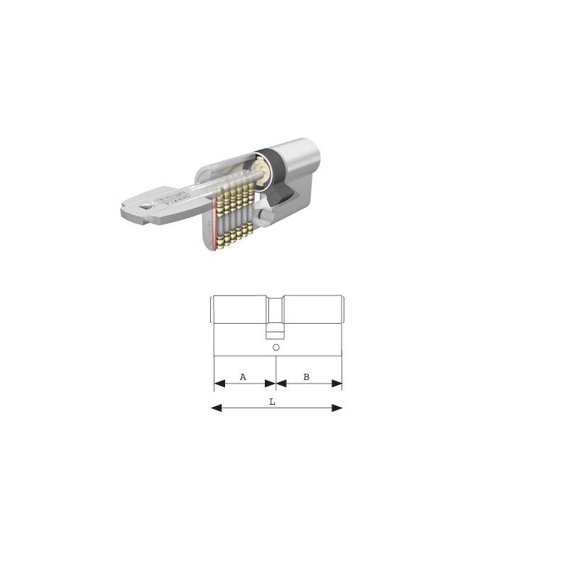 Cilindro de Segurança Tesa T60 /30x30 Latão