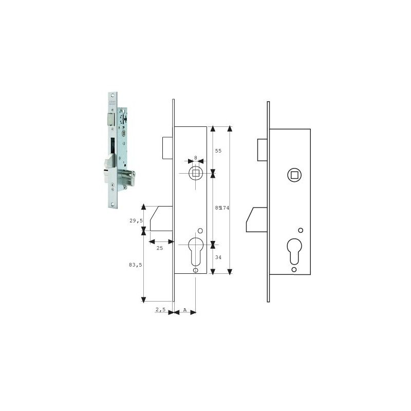 Cerradura Tesa 2210/20/3ai