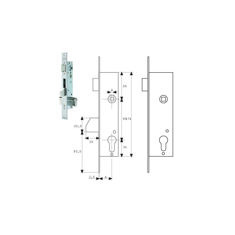 Cerradura Tesa 2219/20/3ai