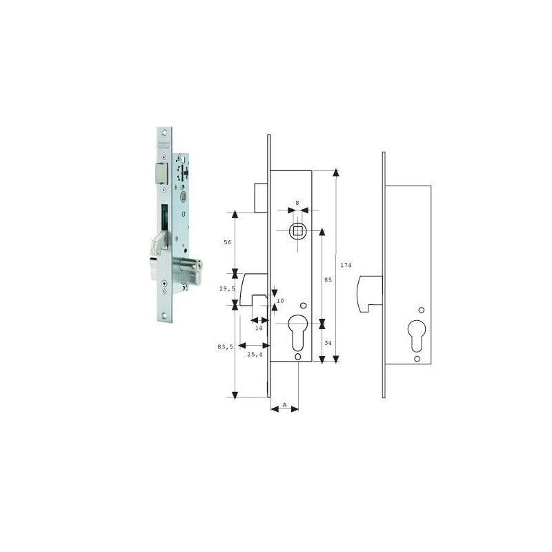 Fechadura Tesa 2241/20/3ai