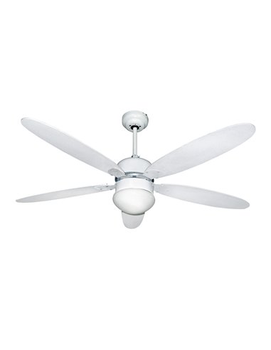 Ventilateur de plafond Ø 124 cm. 70 watts Avec lumière et télécommande 5 lames et 3 vitesses. avec minuterie