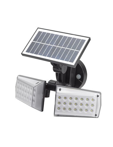 Aplique Solar Led Doble Con Sensor de Movimiento y Crepuscular 450 Lumenes. Protección IP65