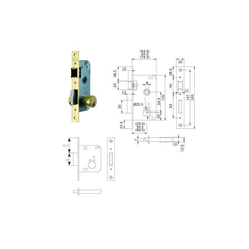 Cerradura Tesa 2001-hl/40