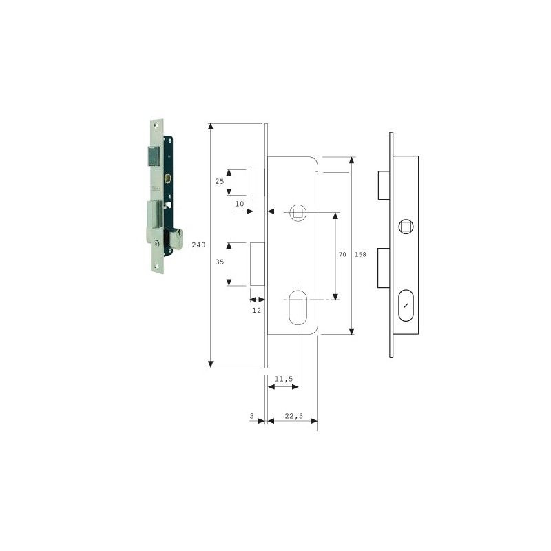 Cerradura Tesa 2220/12/nm