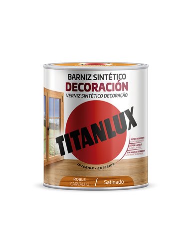 Barniz sintético decoración satinado roble 0,250l titanlux m11100214