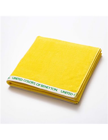 Toalla de playa 160x90cm 450g/m² amarillo benetton