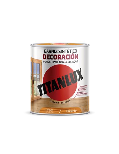 Barniz sintético decoración brillante cerezo 250ml titanlux m10100514