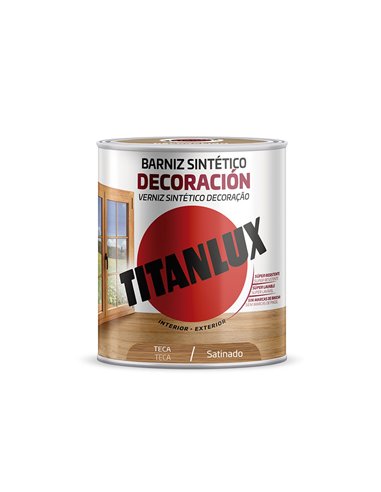 Barniz sintético decoración satinado teca 750ml titanlux m11100934