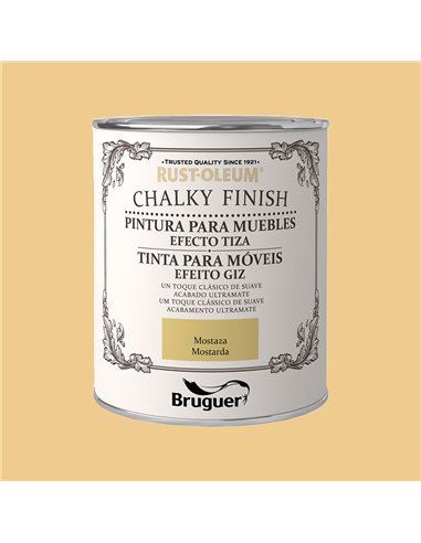 Rust-oleum chalky finish muebles mostaza 0,750l 5397515 bruguer