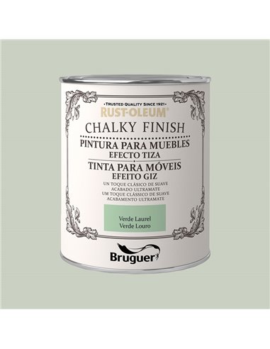 Rust-oleum chalky finish muebles verde laurel 0,750l 5397547 bruguer