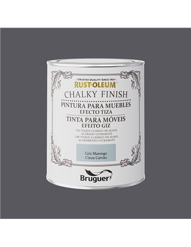 Rust-oleum chalky finish muebles gris marengo 0,750l 5733887 bruguer