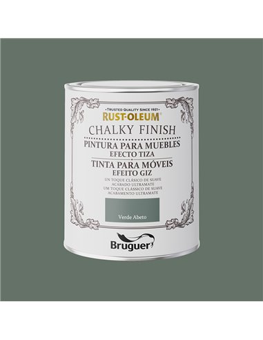 Rust-oleum chalky finish muebles verde abeto 0,750l 5733889 bruguer